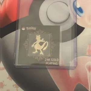 Mewtwo 24k Gold Plating Sticker 