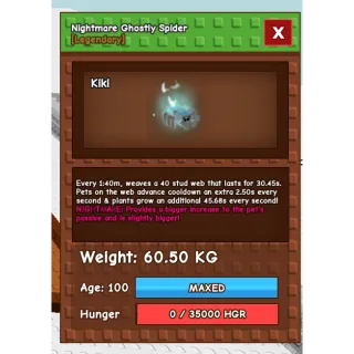 60-61kg ghostly spider