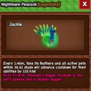 Titan Nightmare Peacock 58Kg+ level 100