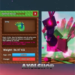 Titan Nightmare Peacock 56.57KG level 100