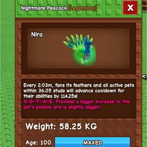 Titan Nightmare Peacock 58.25Kg level 100