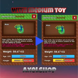 Titan Nightmare Peacock 58.67Kg level 100