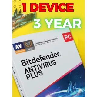 Bitdefender Antivirus Plus (1 Device , 3 Years) -2024 IN key