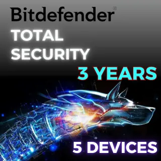 BITDEFENDER TOTAL SECURITY 5 DEVICES 3 YEARS 