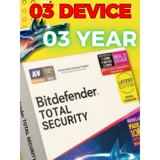 Bitdefender Total Security 3 Devices 3 Years 2024 ,  INKEY 