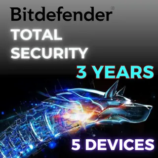 BITDEFENDER TOTAL SECURITY 5 DEVICES 3 YEARS 