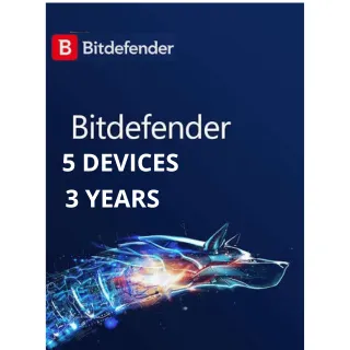 BITDEFENDER TOTAL SECURITY 5 DEVICES 3 YEARS 