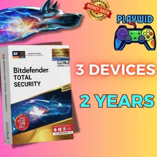 BITDEFENDER TOTAL SECURITY  3 DEVICES 2 YEARS 