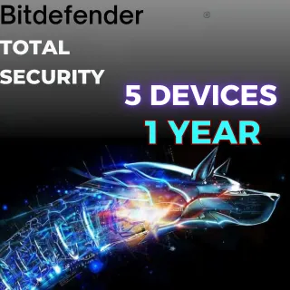 BITDEFENDER TOTAL SECURITY 5 DEVICES 1 YEAR