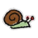 1 Right Facing Stump Snail Sticker
