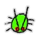 1 Forward Facing Aphid Sticker