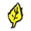 3 Rhomboid Leaf Stickers