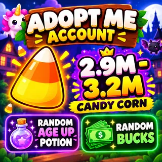 🍬 3 Million+ Candy Corn + Random Age Up Potions & Bucks | Adopt Me | Instant Delivery