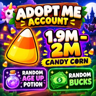 🍬 2 Million+ Candy Corn + Random Age Up Potions & Bucks | Adopt Me | Instant Delivery