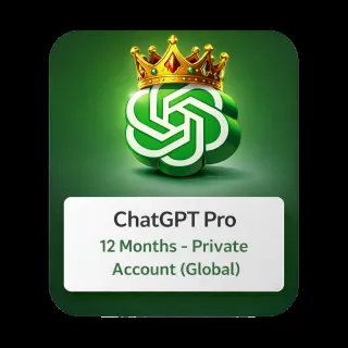 ChatGPT Pro 12 Months – Private Account (Global) | 1-Year Personal Subscription