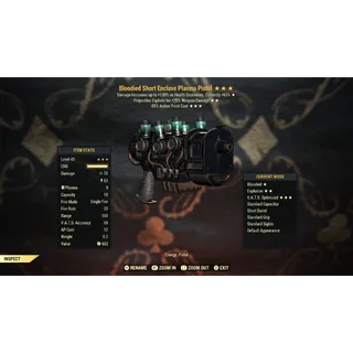 Bloodied Explosive 35AP Enclave Plasma Gun BE35 | Max Level 45 | Fast Delivery