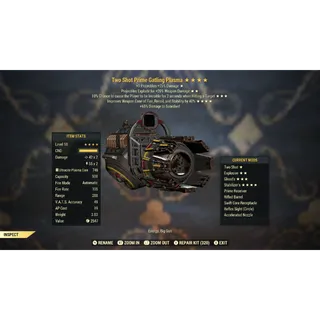 Two Shot Explosive Ghost Stabilizers Gatling Plasma TSEGhost | Max Level 50 | Fast Delivery