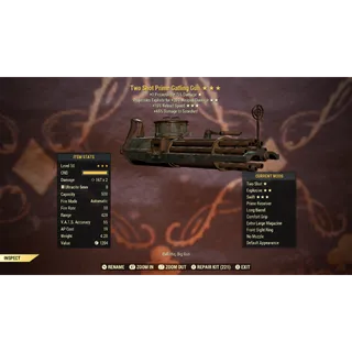 Two Shot Explosive Fast Reload Gatling Gun TSEFR | Max Level 45 | Heavy Gunner Legacy Style | Fast Delivery