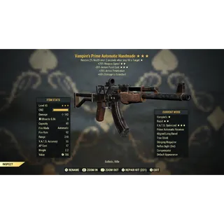 Vampire’s 25% Faster Fire Rate 35AP Handmade Rifle V2535 | Max Level 45 | Fast Delivery