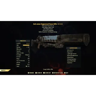 Anti Armor 25FFR 90RW Gauss Rifle AA2590 | Max Level 50 | Fast Delivery