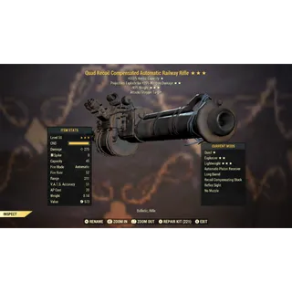 Quad Explosive 90RW Railway Rifle QE90 | Max Level 50 | Fast Delivery