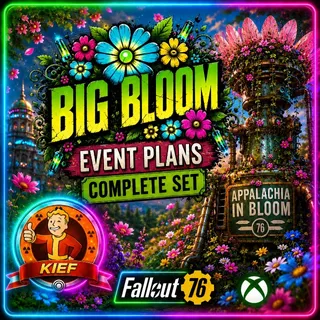 BIG BLOOM Plans – COMPLETE SET (26 Rewards) | Fallout 76 Xbox🌸