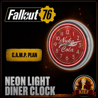 Plan: Neon Light Diner Clock | Rare CAMP Plan | Fast Delivery | Fallout 76