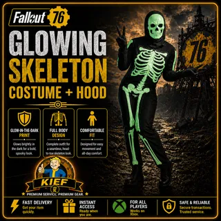 Glowing Skeleton Costume + Hood