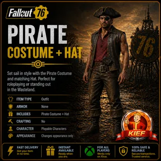  Pirate Costume + Hat