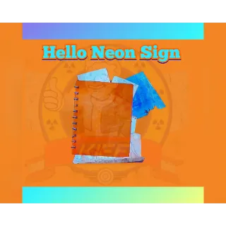 Hello Neon Sign Plan