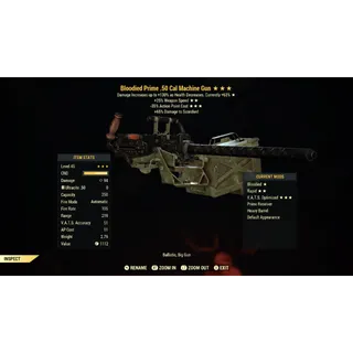 Bloodied 25FFR 35AP .50 Cal Machine Gun B2535 | Max Level 50 | Heavy Gun Godroll | Fast Delivery