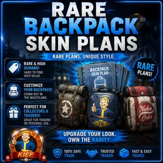 Rare Backpack Skin Plans Bundle | 18 Exclusive Skins | Fast Delivery | Fallout 76 [Xbox]
