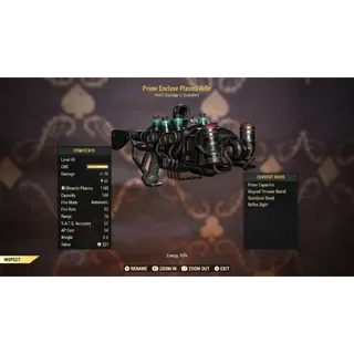 Enclave Plasma Rifle Flamer Barrel Reflex Sight | Max Level 45 | Fast Delivery