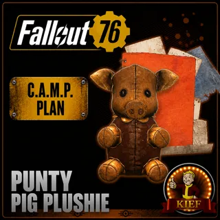 Plan: Punty Pig Plushie | Rare CAMP Plan | Fast Delivery | Fallout 76