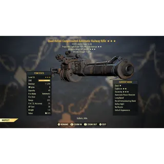 Quad Explosive Durability Railway Rifle QE50BS | Max Level 50 | Fast Delivery