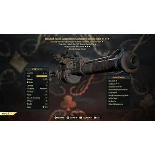 Bloodied Explosive 50BS Railway Rifle BE50BS | Max Level 50 | Fast Delivery