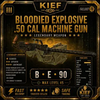 Bloodied Explosive 90RW .50 Cal Machine Gun BE90 | Max Level 50 | Heavy Gun Godroll | Fast Delivery