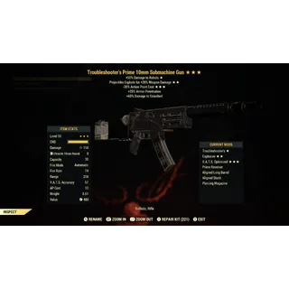 Troubleshooters Explosive 35AP 10mm SMG TE35 | Max Level 50 | Fast Delivery