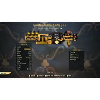 Furious Explosive +3 Endurance Tesla Rifle FE3E | Max Level 50 | Fast Delivery