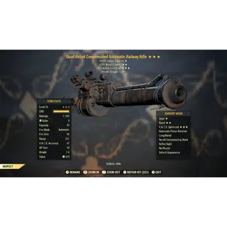 Quad 25FFR 35AP Railway Rifle Q2535 | Max Level 50 | Fast Delivery