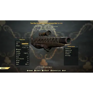 Two Shot Explosive Fast Reload Harpoon Gun TSEFR | Max Level 50 | Fast Delivery