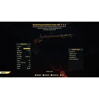 Bloodied Explosive 15R Black Powder Rifle BE15R | One Shot Burst Weapon | Max Level 45 | Fast Delivery