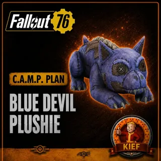 Plan: Blue Devil Plushie | Rare C.A.M.P. Plan | Fast Delivery | Fallout 76
