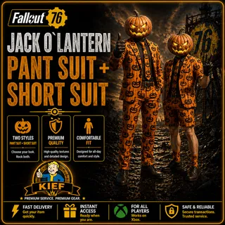 Jack O’Lantern Pant Suit + Short Suit