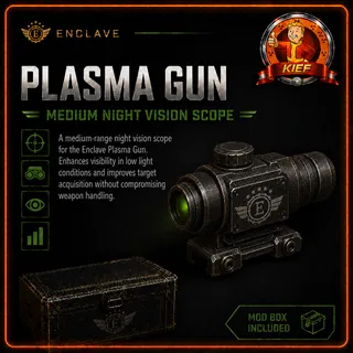 Enclave Plasma Gun Medium Night Vision Scope Mod Box | EPR Scope Mod | Fallout 76 Xbox | Fast Delivery