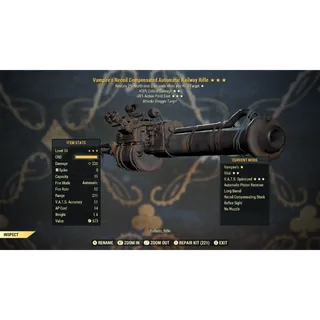 Vampire’s 50% VATS Crit Damage 35AP Railway Rifle V5035 | Max Level 50 | Fast Delivery