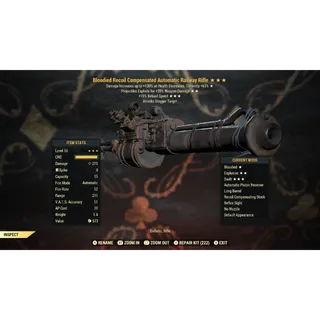 Bloodied Explosive 15R Railway Rifle BE15R | Max Level 50 | Fast Delivery
