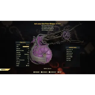 Armor 25FFR 15R Minigun AA2515R  Max Level 45  Fast Delivery
