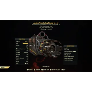 Junkie’s 50C 35AP Gatling Plasma J50C35 | Max Level 45 | Fast Delivery