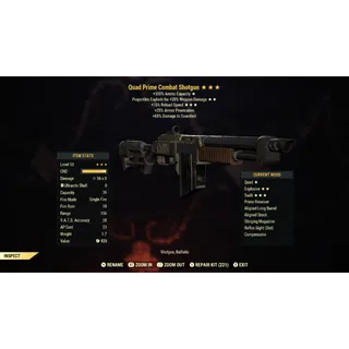 Quad Explosive 15R Combat Shotgun QE15R | Max Level 50 | Fast Delivery